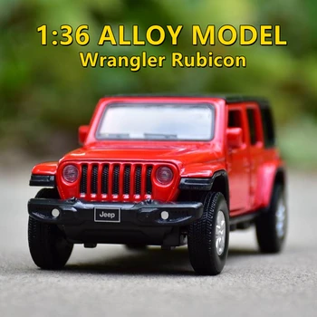 1/36 Jeeps Wrangler Rubicon Aleación de Recogida Modelo de Coche Fundido a presión de Metal de Juguete Vehículo Off-road del Modelo de Simulación de la Colección de Regalos para Niños