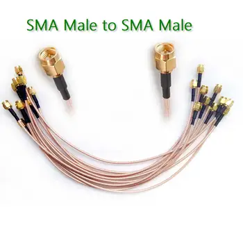 10 Pc/LOTE 10 CM/20 CM/30 cm/50 CM SMA Macho a SMA Macho de Telecomunicaciones de la Antena de la Coleta RG316 Conector del Cable Coaxial de Prueba Cable de Puente 50ohm cable