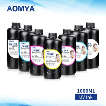 1000ml UV DTF de Curado de tinta Para Epson XP600 TX-800 1390 1400 1410 L800 L1800 R290 R330 DX5 DX7 DX10 UV de cama plana / de Impresora Modificada
