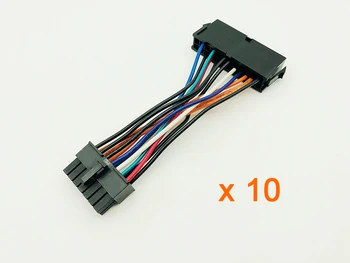 10PCS Cable de Alimentación Cable de 10 cm de 18AWG Cable ATX de 24 pin 14 pin Adaptador de Cable para Lenovo IBM Dell Q77 B75 A75 Q75 de la Placa base