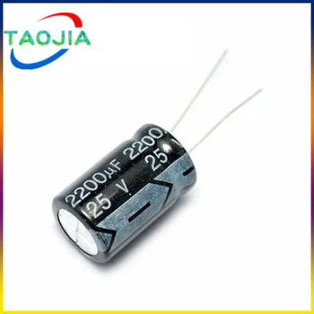 10pcs condensador electrolítico de Aluminio 2200 uF 25 V de 10 * 20 mm frekuensi tinggi Electrolítico Radial kapasitor