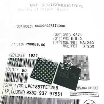 1PCS/Lot LPC1857FET256 MCU de 32 bits ARM Cortex M3 RISC 1 MB Flash 3.3 V 256-Pin LBGA Bandeja