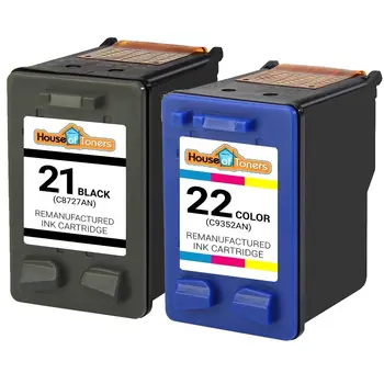 2-pk para HP #21 #22 Negro/Color de los Cartuchos para Officejet J3608 J3625 J3635 J3640