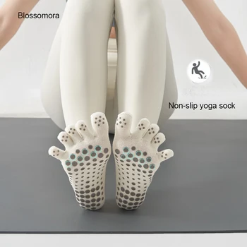 2023 de las Mujeres Venda de Pilates Calcetines de Silicona Anti-deslizante de secado Rápido Yoga Calcetines de las Señoras de la Danza Ballet de Algodón Sport Fitness Calcetín para Gimnasio