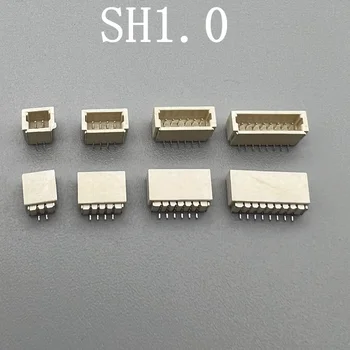 20pcs JST SH1.0 Conector de 1.0 mm de Tono SMT Vertical Horizontal Socket Horizontal 2P 3P 4P 5P 6P 7P 8P 9P 10P 11P 12P