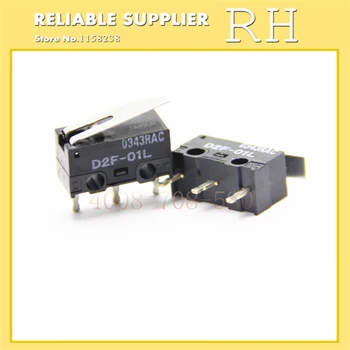 20PCS/Lot Ratón Micro Interruptor de D2F-01L 1.47 N de Oro de Contacto