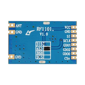 2PCS RF1101 RoSH 868MHz Certificado de 20mW de Larga Distancia Inalámbrico Módulo de Transceptor de Adoptar CC1101 Chips