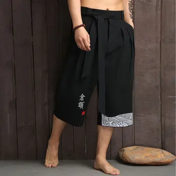 4XL estilo Chino de los hombres pantalones de yoga ropa de cama de algodón casual harem holgados pantalones de chándal de ejecución jogger gimnasio wushu casual pantalón de entrenamiento