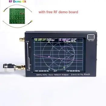 50 khz~3GHz NanoVNA V2 3G GS400 Antena Analizador de Red Vectorial +4 TFT LCD + Carcasa de Aluminio +Batería +RF equipo de Demostración de la junta de