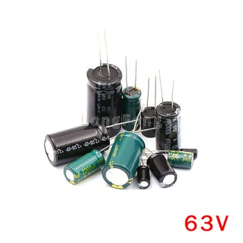 50PCS 63V47uF 47uF 63V Plug-in de Condensador Electrolítico de Aluminio