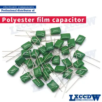 50pcs película de Poliéster condensadores 100V 1nF 1.5 2.2 nF nF 100nF 2A471J 2A102J 2A152J 2A222J 2A392J 2A332J 2A472J 2A103J 2A473J 2A104J