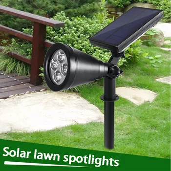 7LED al aire libre Solar de Spotlight Césped de la Acera de Lámpara de Piso Impermeable IP65 del Jardín de la Lámpara de la Yarda de Cambio de Color de la Lámpara del Paisaje de Parque de la Lámpara