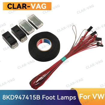 8KD947415B Pie de lámpara con Cable Para VW Passat B8 B7 B6 Tiguan Passat Jetta Golf 5 6 Coche Atmósfera de la Lámpara 12V LED de Brillo de la Lámpara