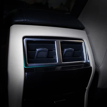 ABS Cromado Para Ford Edge 2015 2016 2017 Coche estilo Coche de Atrás Aire acondicionado salida de Ventilación de la Tapa del armazón de Recorte