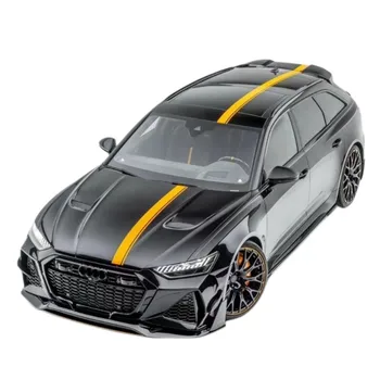 actualización de estiramiento facial seco de fibra de carbono delantera del coche completo parachoques trasero con difusor kit de carrocería Parrilla conjunto para Audi RS6 estilo bodykit