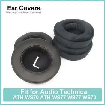 Almohadillas Para Audio Technica ATH-WS70 ATH-WS77 WS77 WS70 Auriculares Earcushions Proteína de Terciopelo Almohadillas de Espuma de Memoria de las Almohadillas