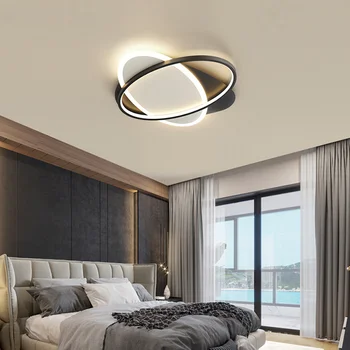 Arañas de Luces LED Negro Blanco Para el Dormitorio Living Comedor Sala de Estudio Moderna en Hierro Aluminio Acrylicing la Decoración del Hogar, Lámparas