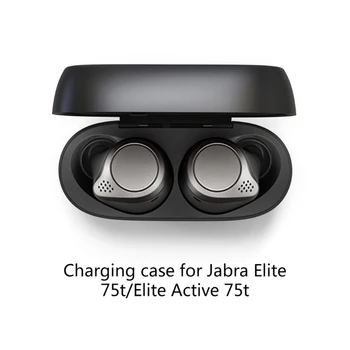 Auriculares inalámbricos estuche de Carga Cuadro de Jabra Elite 75t/Elite Activo 75t Bluetooth Auriculares Cargador Caja a Prueba de Polvo estuche de Carga