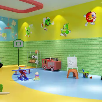 Auto-adhesivo dormitorio 3d pegatinas de pared caliente de dibujos animados de la decoración de la habitación de los niños impermeable papel tapiz de la pared de la falda de pegatinas