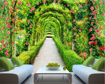 beibehang de la Moda de alto nivel de seducción papel de parede fondo de pantalla en 3d estéreo frescos y naturales paseo verde de la flor mural de fondo