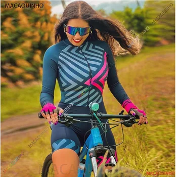 Bicicleta De Triatlón De La Mujer De Verano De Manga Larga De Bici De Montaña Mono De La Ropa