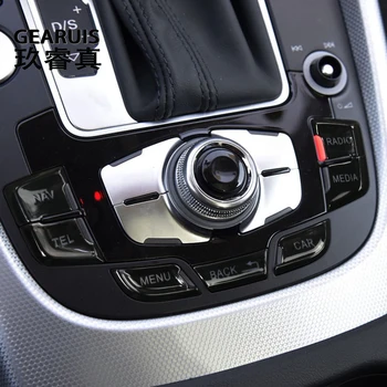 Car Styling de Cambio de marcha MMI Perilla de Control de Joystick Botón central de la decoración de la etiqueta Engomada de ajuste Para el Audi A4 B8 A5 2009-2016 Accesorios