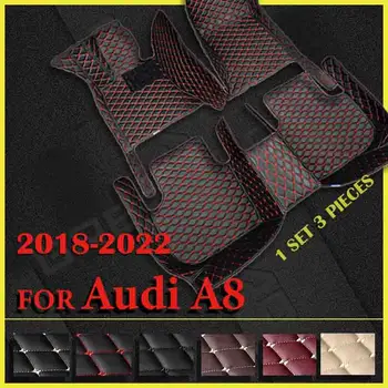 Coche alfombras de piso para AUDI A8/A8L（CINCO ASIENTO ）2018 2019 2020 2021 2022 Custom auto Almohadillas de las patas de automóviles alfombra cubierta