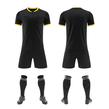 Cremallera de Fútbol Camisetas Trajes de 2022 Hombres Árbitro Uniformes de Corta Bolsillo del Chándal de Fútbol Tailandia Juez Árbitro de ropa Deportiva de Impresión