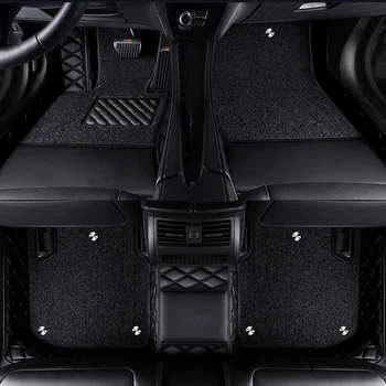 De encargo del Coche alfombras de Piso para Volkswagen Vw Multivan 2012-2018 7 Asientos Detalles del Interior de los Accesorios del Coche de Doble cubierta Extraíble