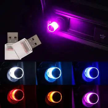 De Luz ambiental Plug Juego de Decoración de Interiores Ligero de Coche Mini USB LED Lámpara Decorativa para el Coche Complementos