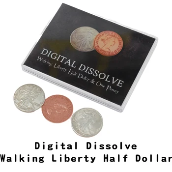 Digital Disolver (Poca Libertad De Medio Dólar) Trucos De Magia Truco De Props Visualmente Moneda De Cambio Magia Mago De Cerca Ilusiones