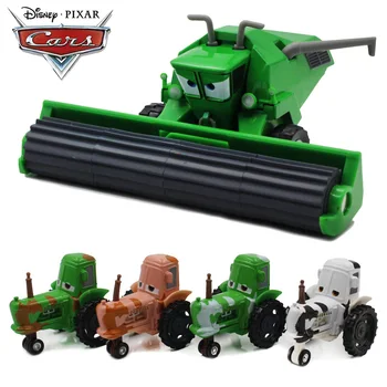 Disney Pixar Cars 2, Verde, Blanca De Becerras Holstein Chewall Tractor Frank Cosechadora De Metal Fundido Modelo De Coche Juguetes A Los Niños De Regalo