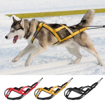Ejecución de correa de perro de la correa de pecho perro grande chaleco de estilo trineo de Alaska correa de perro perro perro tire de remolque
