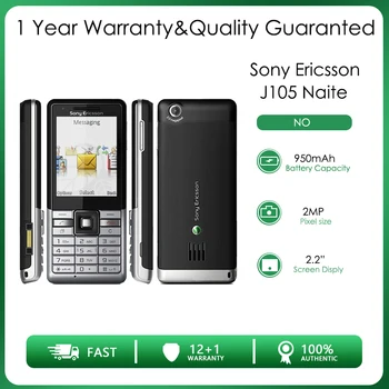 El Original de Sony Ericsson J105 Naite Desbloqueado Reformado Teléfono Móvil GSM de Buena Calidad Libre del Envío Con Garantía de 1 Año