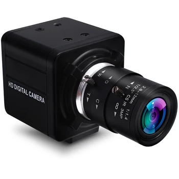 ELP IMX179 Sensor de 8MP HD Zoom de la cámara Web de Montura CS 2.8-12mm Lente Varifocal Controlador Gratis Jugar y Enchufe Ultra HD Webcam USB