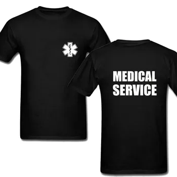 EMT Paramédico de los Servicios Médicos de Emergencia de la Camiseta de los Hombres de Manga Corta de Hombre Negro Par de Ropa Harajuku Camisetas Tops Camisetas
