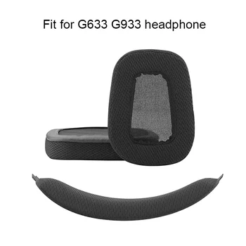 G933 Almohadillas - 1 Par de Sustitución de Proteína de Cuero Almohadillas de colchón para Logitech G633 G933 Auriculares