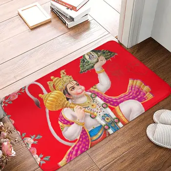 Hanumanji Arte Indio De Dios, Diosa Del Amor Antideslizante Alfombra Felpudo Sala De Estar Estera Del Piso, Alfombra De Bienvenida Decoración
