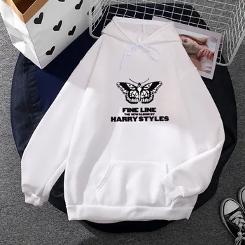 Harajuku Sudaderas con capucha de las Mujeres de la Mariposa de Impresión Sudaderas camiseta de Manga Larga Suelta con Capucha Sudadera Con Bolsillo Frontal Grande Moletom