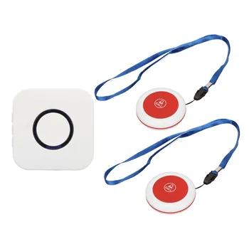 Inalámbrica Cuidador Localizador 1 de 2 de Larga Distancia de Transmisión de SOS Botón de Llamada para El Paciente Anciano Discapacitado CALIENTE