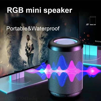 Inalámbrico portátil Mini Altavoz de colores RGB Impermeable Estéreo Bass al aire libre Altavoces Bluetooth USB de Apoyo TF tarjeta de Audio de FM