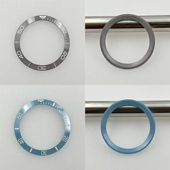 La calidad de 38mm-30.5 mm Reloj de Anillo de Bisel de Cerámica Insertar el Anillo Para Mod Sub Mordern caja del Reloj de 40 mm Accesorios Partes Internas Tblue Gris