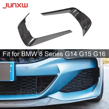 La Fibra de carbono Frente a los faros de Niebla Cubierta de ajuste para el BMW Serie 8 G14 G15 G16 M-Sport 2018 - 2021 Parachoques de Aire de Ventilación de la Decoración del Coche de Estilo