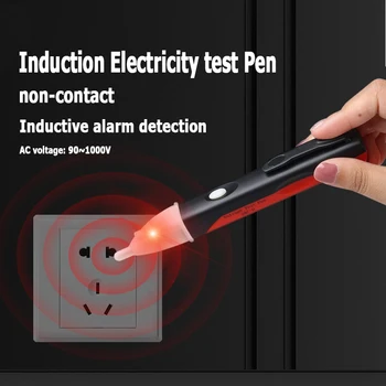 La inducción de la Electricidad de la prueba de la Pluma de la CA 90-1000V Sin Contacto de la luz del LED de prueba de lápiz de Alimentación de CA Tensión de Salida Sensor Detector Tester Pen