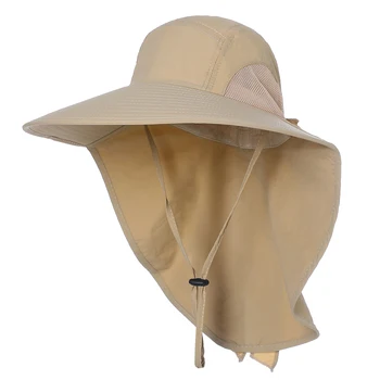 La moda de Verano Cubo Sombrero de Vaquero de las Mujeres de los Hombres al aire libre de Pesca Senderismo Playa Sombreros de Malla Transpirable Anti-UV del Sol Tapa Grande de Ala Ancha
