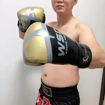 La pena de la PU Guantes de Kick Boxing Hombres Mujeres Karate, Muay Thai Guantes De Boxeo Lucha Libre MMA Sanda la Formación de Adultos a los Niños de Equipo