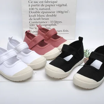 La primavera y el Otoño Nueva Casual para Niños Zapatos de Lona de la Moda de Suela Blanda Zapatos Cómodos para el Bebé los Niños y las Niñas