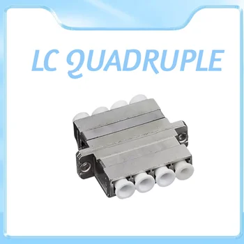 LC cuádruple de metal de la fibra óptica del adaptador de la brida de transferencia del adaptador de la fibra óptica acoplador de aleación de zinc de fibra óptica de la brida