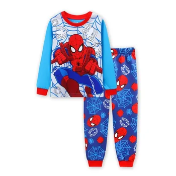 Los niños del Conjunto de Ropa interior de Niños de Algodón de Marvel Pijamas de Niñas Bebé Otoño los Niños a Casa la Ropa de la Ropa de los Niños