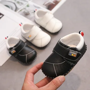 Los niños Zapatos de Primavera y Otoño Nuevo Tipo de Niños para Niños y Niñas de 1 a 4 Años de Edad de Cuero Suave con Suela de Zapatos de Bebé